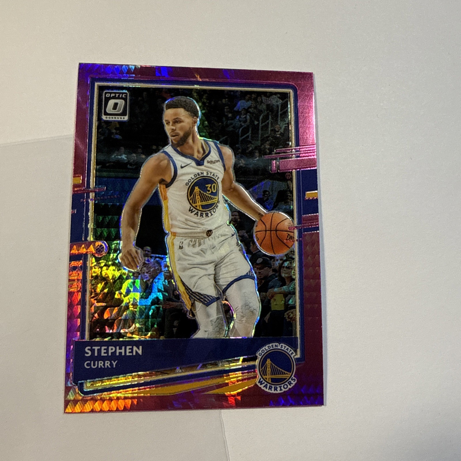 2020/21 Panini Donruss Optic Stephen Curry Pink Hyper Prizm #17 Warriors