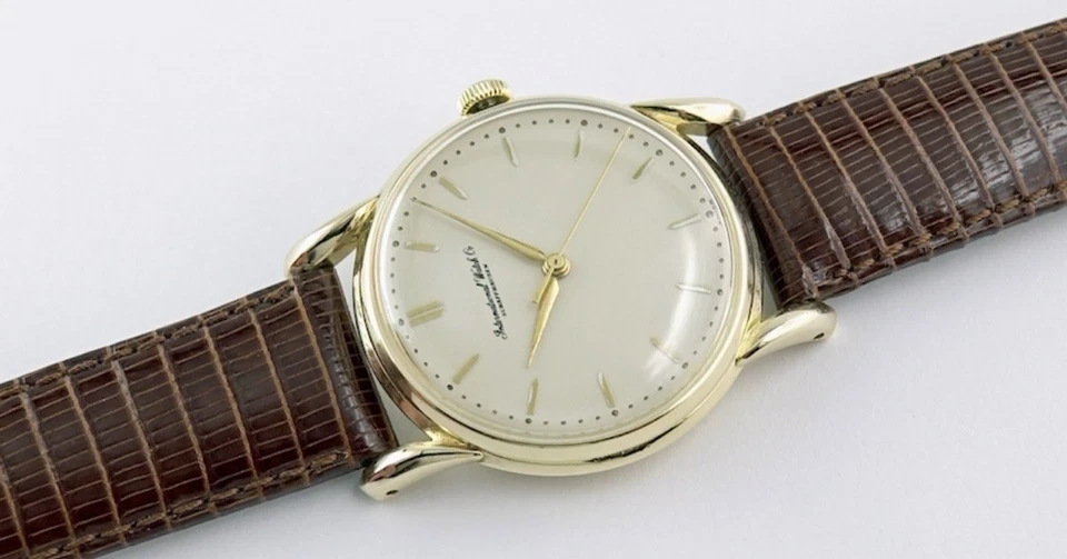 Reloj IWC Schaffhausen Automático Oro Sólido 18k con Correa de Cuero Marrón Lagarto Foto 4 de 4