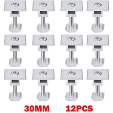 12Pcs 30mm Solar Panel Middle Clamps Aluminium Solar Panel Mount Mid Clips US
