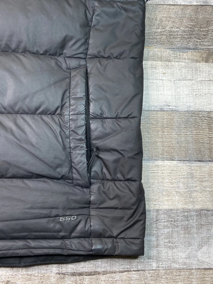 The North Face Vest Mens Large Black Jacket 550 Down Puffer Coat Flawed Worn - Image 3 of 4