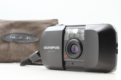 [MINT] Olympus μ mju Black AF 35mm Point & Shoot Film Camer From JAPAN