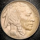 1938 D Buffalo Nickel - AU - 5C