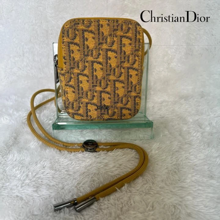 Christian Dior Oblique D Touch Nano Pouch Giallo Danneggiato