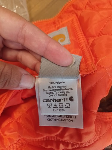 Carhartt Reversible Hunting Vest Boys Size XXS (4-5) Camo & Orange (small flaw) - Picture 7 of 9