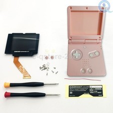 IPS LCD Display Screen Mod Kit Pearl Pink Shell Drop in For GameBoy Advance SP