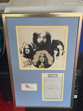 Led Zeppelin Signed Back “3” Framed 30”X19” Page Plant Jones Beckett PSA/DNA SEE