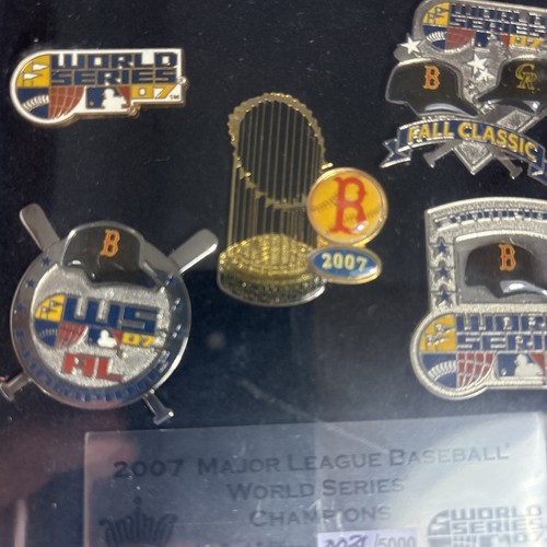Boston Red Sox Fan Lot 2007 WS Champions 5 Pin Set 2002 Ted Williams SI ‘13 Flag - Picture 4 of 16