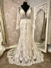 Stunning Richard Designs Lace Wedding Dress - Price New £4000 - Size 12