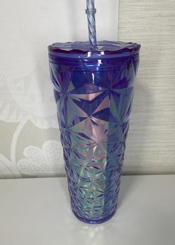 Starbucks Prism Diamond Iridescent Unicorn Clear Cold Cup 24 oz Venti New - Picture 2 of 5