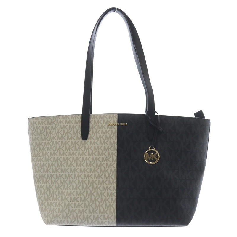 Michael Kors MICHAEL KORS 24AW JET SET TRAVEL Tote Bag Beige Black 35F4GTVT6V SR