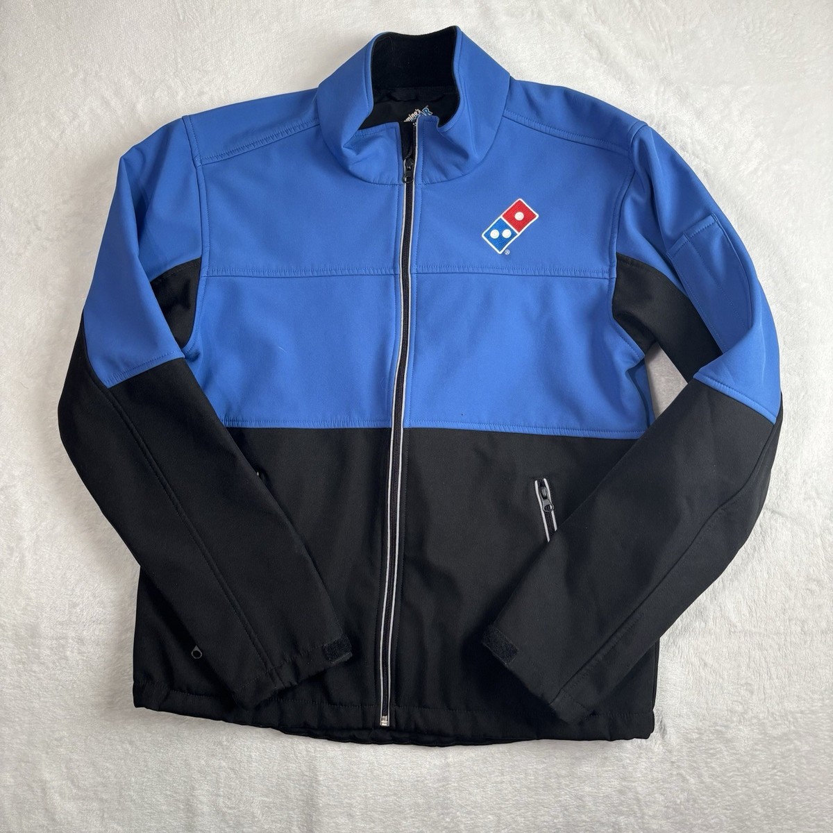 Domino's Gear Pizza Blue Black Long Sleeve Full Zip Employee