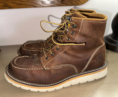 CARHARTT 6'' WP EH Brown leather Moc Toe Work boots 11 M 6095 EUC