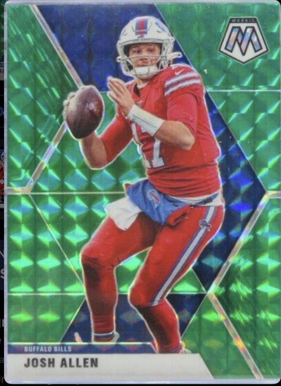2020 Panini Mosaic Josh Allen Green Mosaic Prizm #26 Buffalo Bills