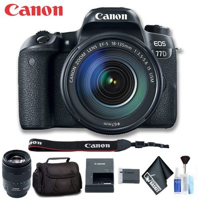 Canon EOS 77D DSLR Camera with 18-135mm USM Lens (Intl Model) Standard Bundle