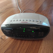 Roberts CR 9971 Digital Alarm Clock with AM/FM Radio White