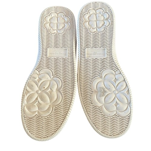 Kate Spade Bolt Gem Nappa Leather Sneakers Optic White Lace Up NEW Size 9.5 - Picture 10 of 11
