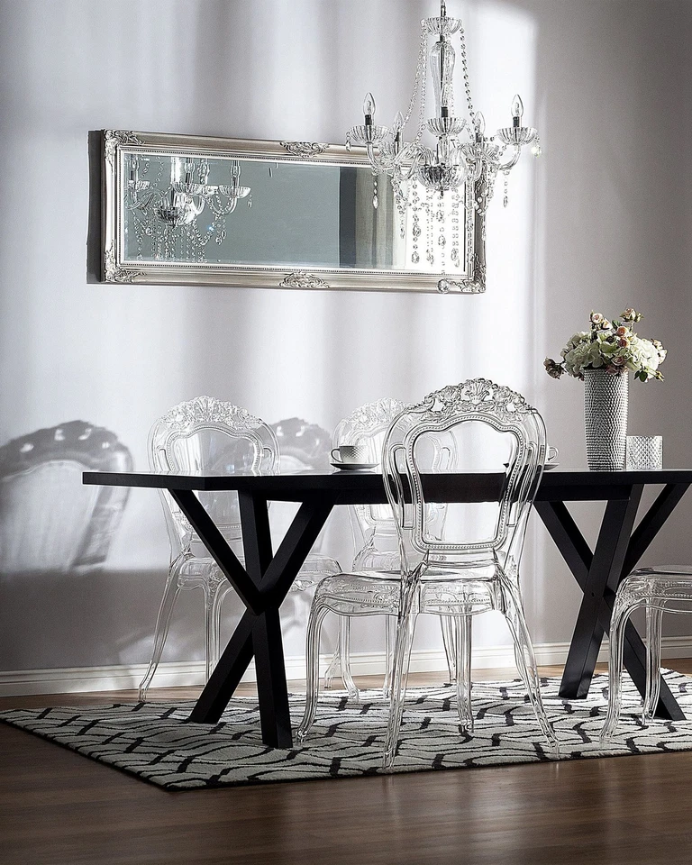 Set di 2 sedie da pranzo in plastica trasparente Vermont - Immagine 2 di 4