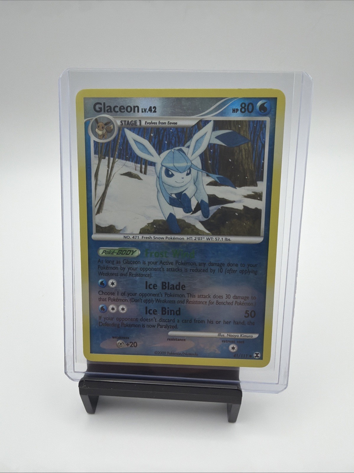 Glaceon Reverse Holo 41/111 2009 Water NM Rising Rivals Uncommon