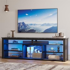 Bestier L102818J-BLKM 70" LED Gaming Entertainment Center Modern TV Console with