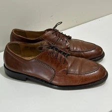 Pronto Uomo Firenze Men's Oxford Dress Shoes Brown Leather Size 9.5 Italy