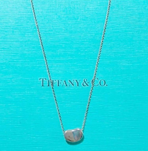 TIFFANY & Co Elsa Peretti Bean Small Sterling Silver925 Pendant necklace 11x8mm