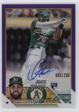 2023 Topps Chrome Rookie Purple Refractor 3/250 Dermis Garcia #RA-DGA Auto oh8