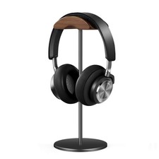Headphone Stand, Walnut Wood  Aluminum Headset Stand, Nature Walnut Gaming H...