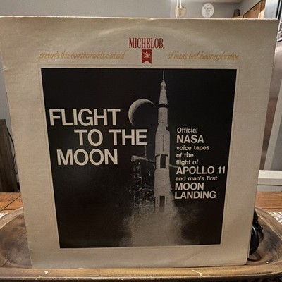 Michelob Flight to the Moon Neil Armstrong Buzz Aldrin Collins LP Spoken Word