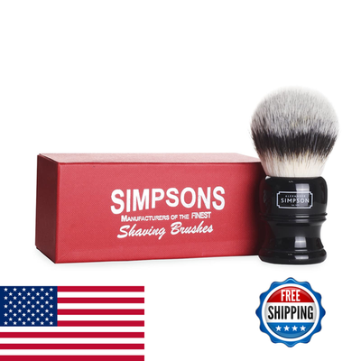 #ad Alexander Simpsons Trafalgar 3 Black Shaving Brush T3 Synthetic High Density $67.33