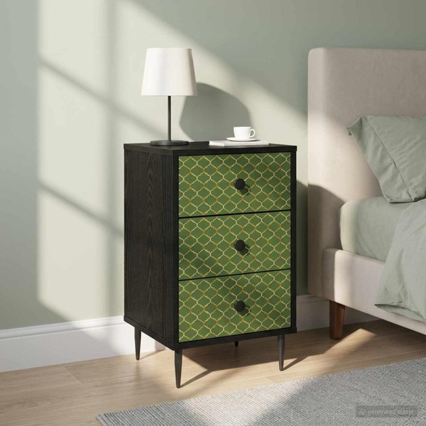 Nachttisch Geleen 2 Stk. Schwarz Eichen-Optik 36 X 33 X 61 Cm-image