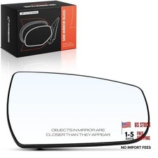 Right Passenger Side Non-Heated Mirror Glass with Backing Plate - Compatible