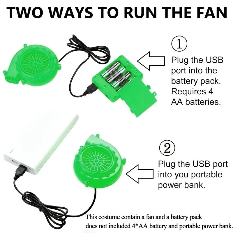 7ft Inflatable Costume Christmas Tree Blow Up Full Body Cosplay Party Jumpsuit - Image 4 of 4