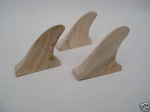 3x HOLZFINNEN passend zu den 100 cm Surfboards / Fin100 - Bild 1 von 1