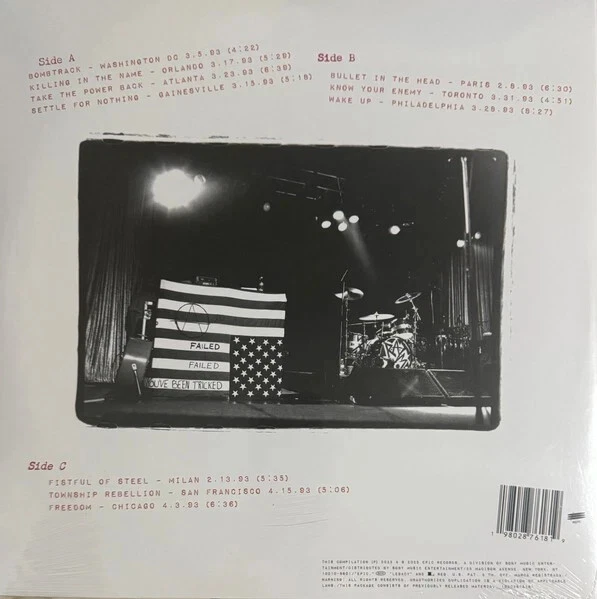 Rage Against The Machine - Live On Tour 1993 (RSD 2025) Vinyl LP SEALED - Image 2 of 2