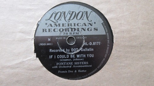 Fontane Sisters Seventeen/If I Could Be With You 78 rpm 1955 **EX** - Picture 2 of 2