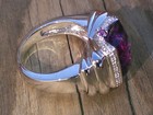 10kt White Gold Amethyst & Diamond Ring New — photo 2