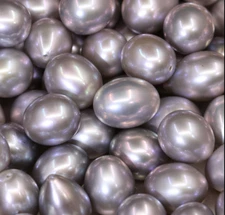 Lots 20Pcs 8x10mm natural south sea genuine silver gray loose pearl full drille