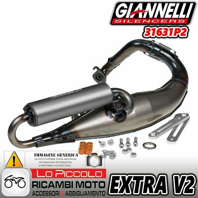 GIANNELLI EXTRA v2 SPORTS EXHAUST MUFFLER FOR PEUGEOT SPEEDFIGHT 2 AC 50