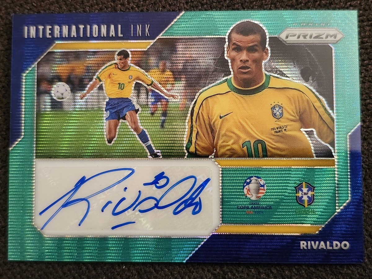 Rivaldo /20 Panini Select 直筆サインカード Rivaldo 2019-20 Panini Obsidian Green Autograph Card #OB-RIV 16/25