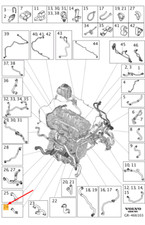 Tubo flessibile sistema raffreddamento VOLVO XC60 MK2 32138767 NUOVO ORIGINALE