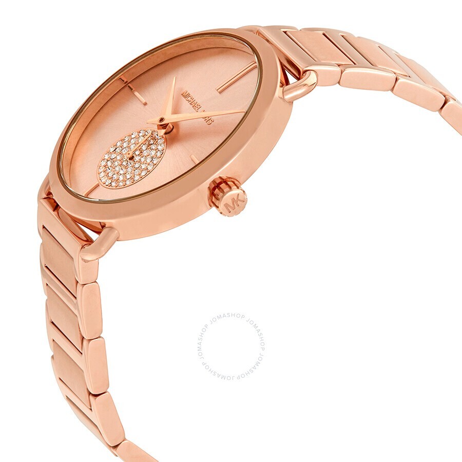 Michael Kors MK3640 Portia Rose Gold Women\'s Watch 36mm Michael Kors Portia Rose Gold Dial Rose Gold Steel Strap  main image 3