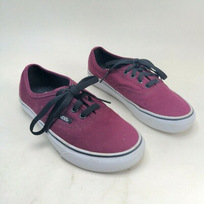 VANS Off The Wall Mens Sz Burgundy Canvas Skate Shoes Lace Up Low Top  Sneakers