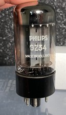 Amperex / Phillips Gz34 / 5ar4 #608 Full Wave Rectifier Tube Vintage Rare