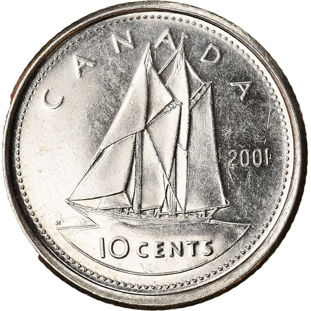 Canadian Coin Canada 10 Cents | Elizabeth II | Bluenose Ship