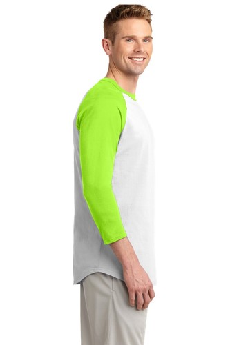 Sport-Tek T200 Men's Cotton Colorblock Raglan Sleeve Sports Jersey T-Shirt - Picture 29 of 57
