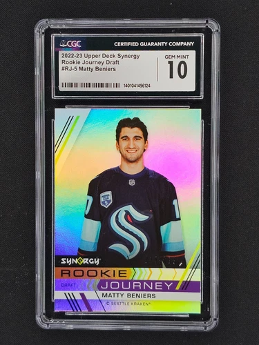 Matty Beniers 2022-23 Upper Deck Synergy Rookie Journey RC /699 CGC 10 Gem Mint