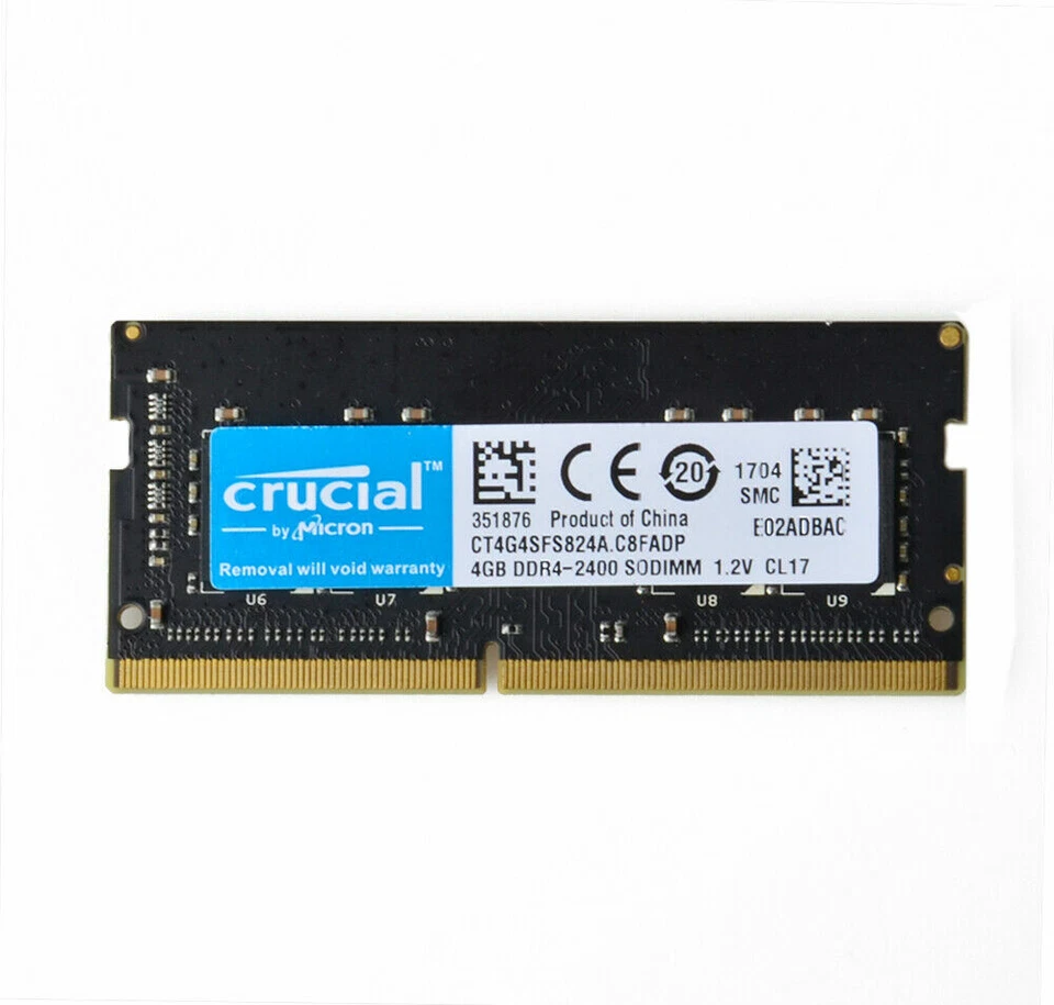 4 GB Crucial 4GB 1RX8 DDR4 PC4-2133P 2400T CL15 CL17 SO-DIMM Laptop Memory RAM - Image 2 of 4