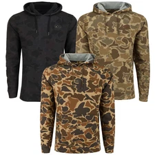 Drake Waterfowl The Three End Old School Camo Logo Hoodie