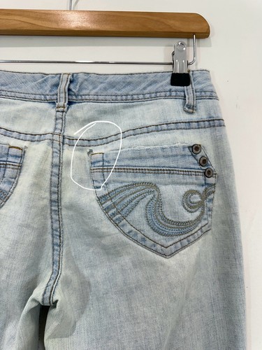 Jay Jays Jeans Women 8 (28x29.5) Blue Denim Bootcut Low Rise Stretch - Picture 13 of 14