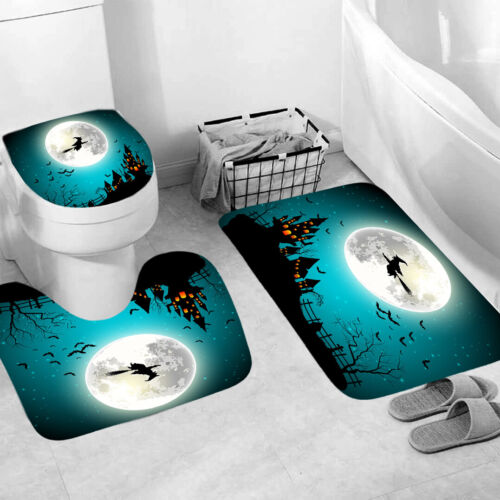 full moon witch Halloween Shower Curtain